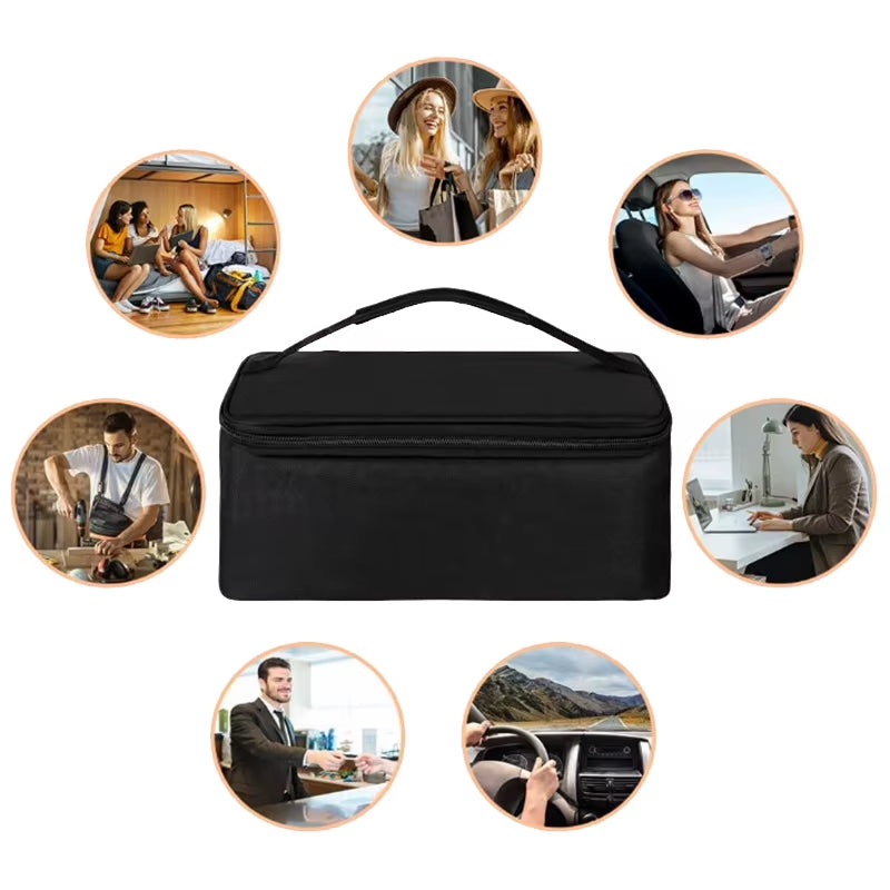 Effortless Heating on the Go: 80W Dual Use Electric Heated Bag for Car and Home - Perfect for Your Picnic and Lunch Needs!