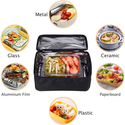 Effortless Heating on the Go: 80W Dual Use Electric Heated Bag for Car and Home - Perfect for Your Picnic and Lunch Needs!