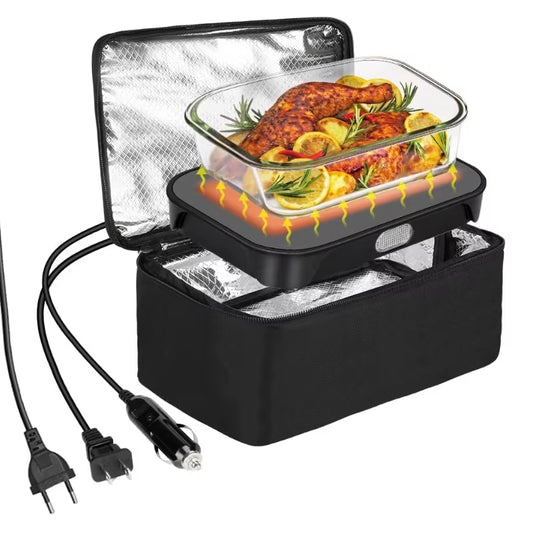 Effortless Heating on the Go: 80W Dual Use Electric Heated Bag for Car and Home - Perfect for Your Picnic and Lunch Needs!
